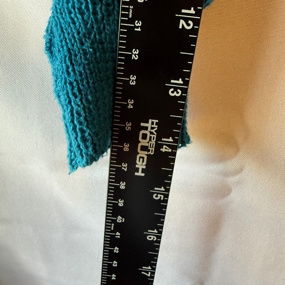 Vintage Kids Over Pacific Teal Teddy Bear Sweater Size 9/10 Fit like 7/8 READ - Picture 4 of 6